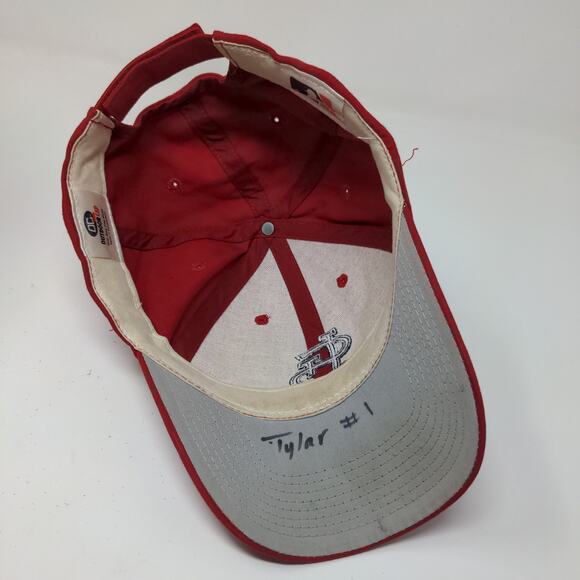 Team MLB St Louis Cardinals Strapback Hat Embroidered Logo Red - Picture 10 of 13